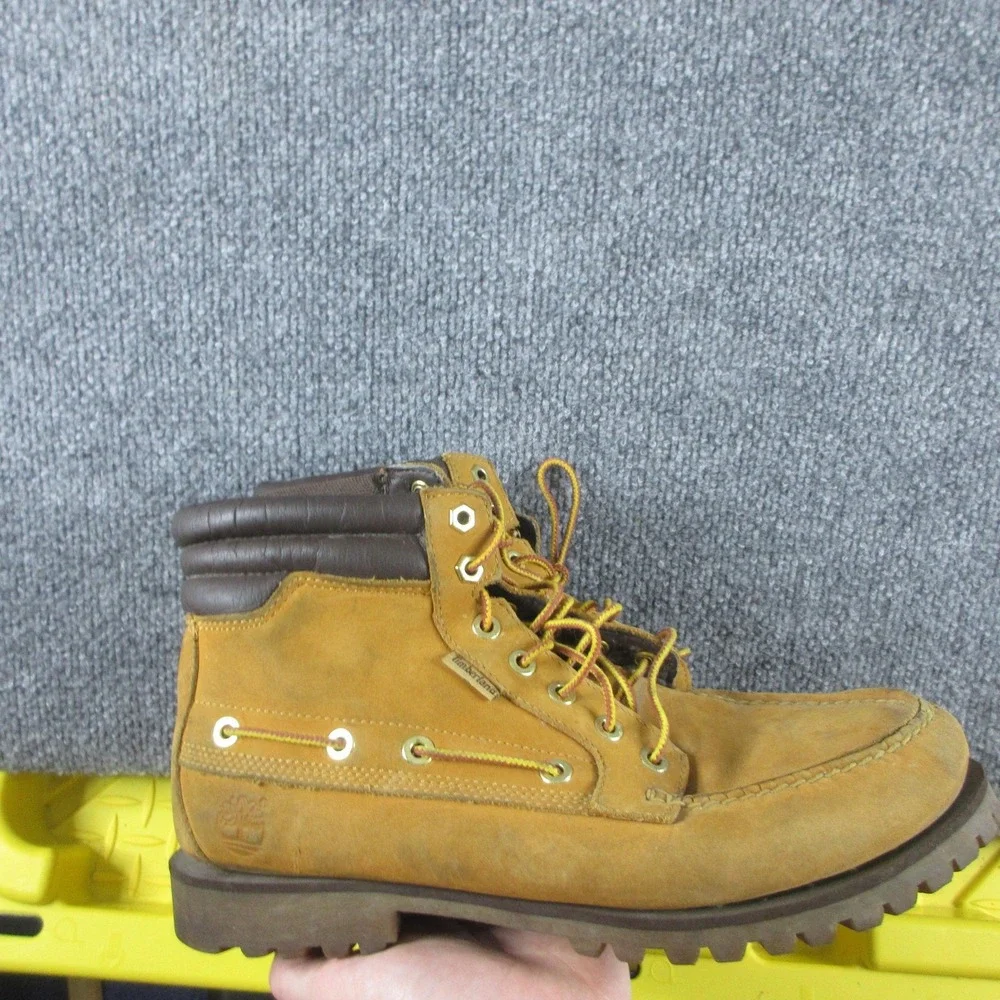 Timberland Oakwell Boots Mens Size 10 Brown Nubuck Ankle Work Combat Lace Up Lug